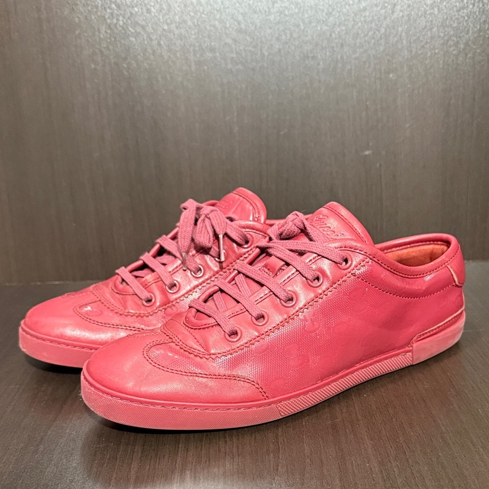 Gucci Red Leather Low-Top Sneakers – Women’s 6.5 (EU 36.5)